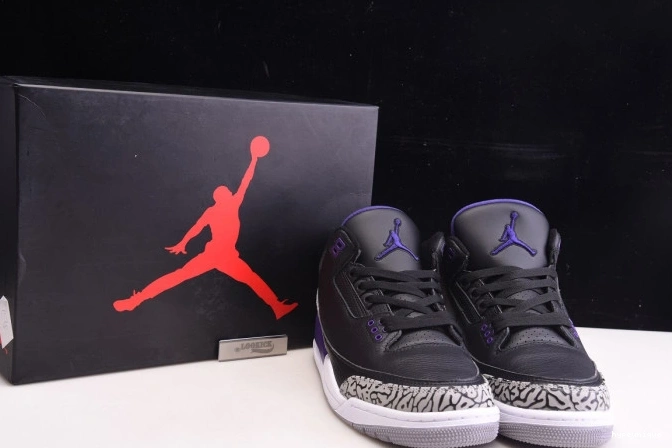 HYPE CT8532-050 3 Black Purple Jordan Air Court Retro 0630